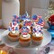 36-Piece 4th of July Cupcake Toppers - 9 Patriotic Designs Red White Blue Glitter Food Picks for Independence Day Party Decorations